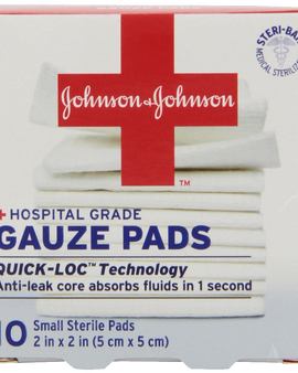 Johnson & Johnson First Aid Gauze Pads (2 x 2-inch) 10-Count Gauze Pads